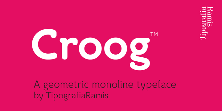 Displaying the beauty and characteristics of the Croog font family.
