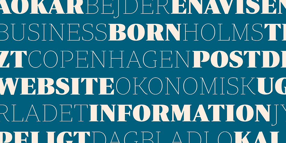 Displaying the beauty and characteristics of the Periódico font family.