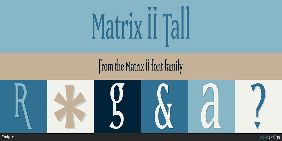 Matrix II Tall Font