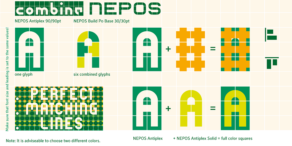 Nepos font family sample image.
