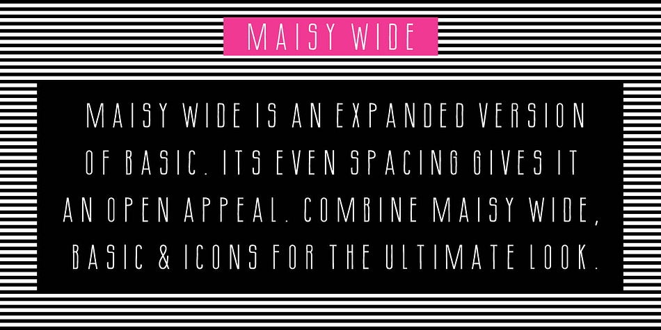 Emphasizing the favorited MAISY font family.