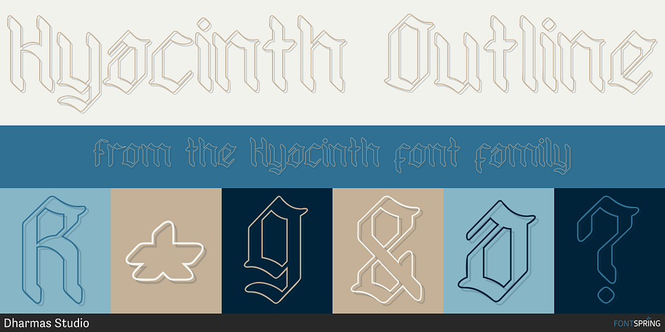 Hyacinth Outline Font