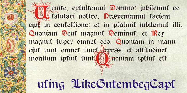 Highlighting the PsalterGotisch font family.