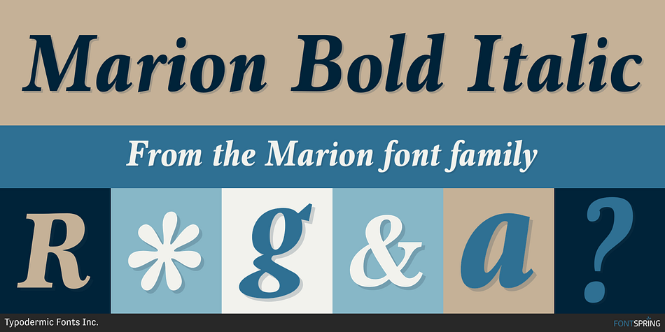 Marion Bold Italic Font