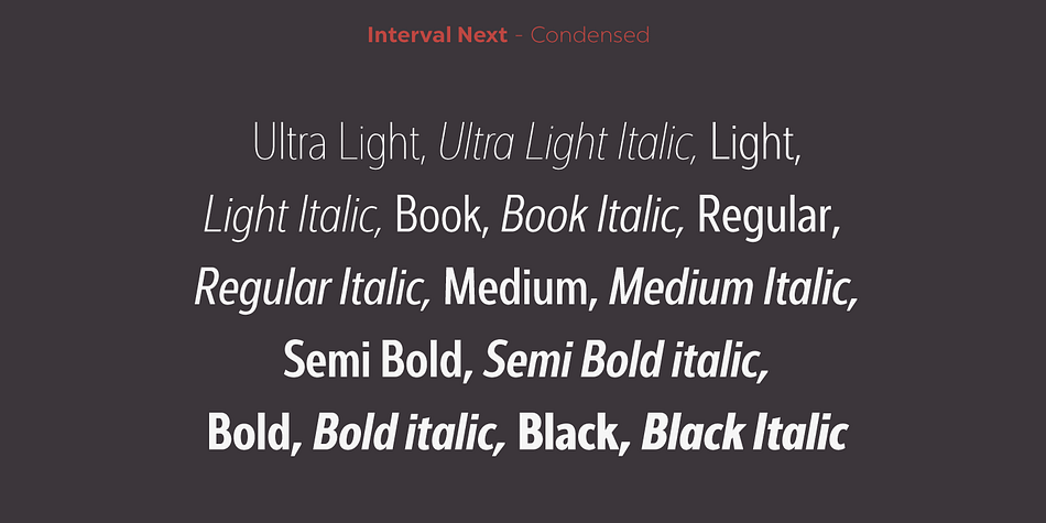 Interval Next is a sixty-four font, sans serif family by Mostardesign.