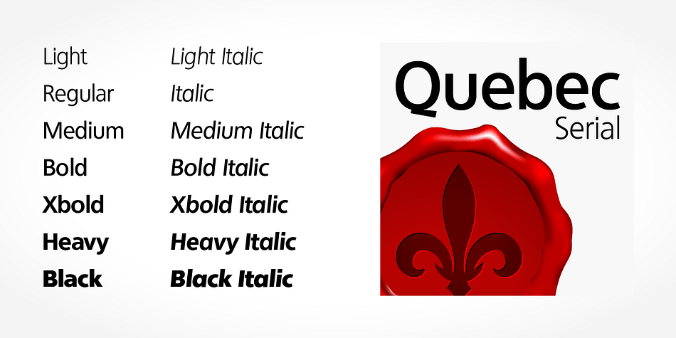Highlighting the Quebec Serial font family.