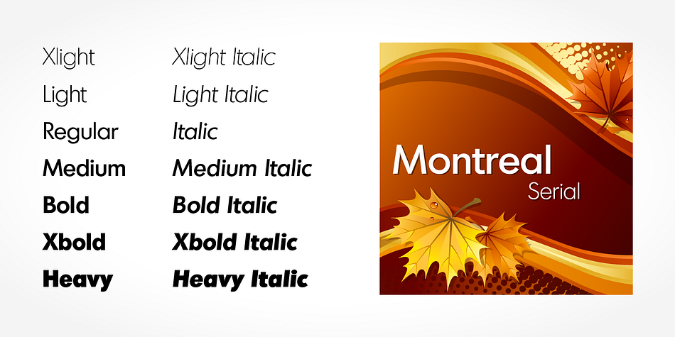 Highlighting the Montreal Serial font family.