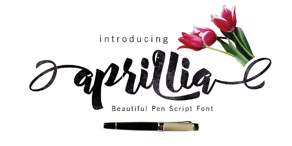 Aprillia Script is a modern Calligraphy typeface, It suitable for wedding invitation, greeting cards, watercolor based design, or any design that you create.