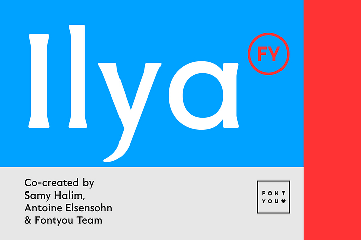 With its soft and triangular serifs and its round shapes, Ilya FY is a friendly and gentle display font.