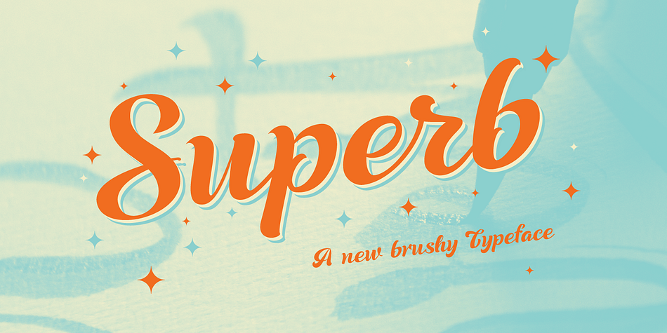 Superb is a new typeface based on real brush pen script and also influenced by lettering shapes from the sixties and seventies.