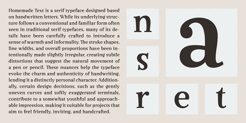 Homemade Text Font