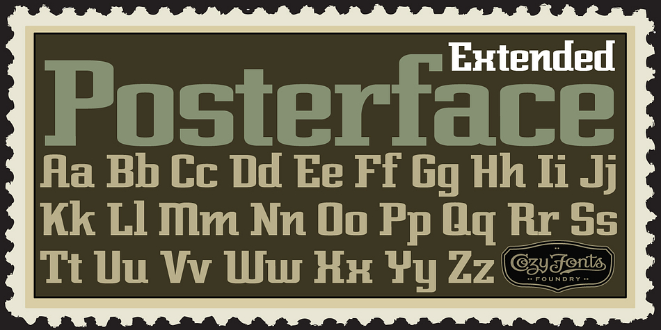 Posterface is a a six font family.