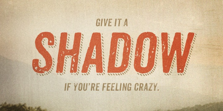 Layering regular and shadow versions allows independent control of the shadow color.