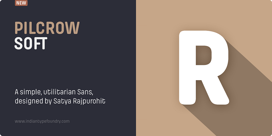 Pilcrow Soft is a Latin-script sans serif family.