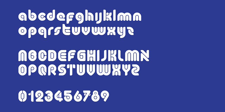 Plug has a very retro feel & its chunky structure leads to a distinct, high-impact display font.
