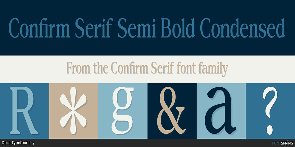 Confirm Serif Semi Bold Condensed Font