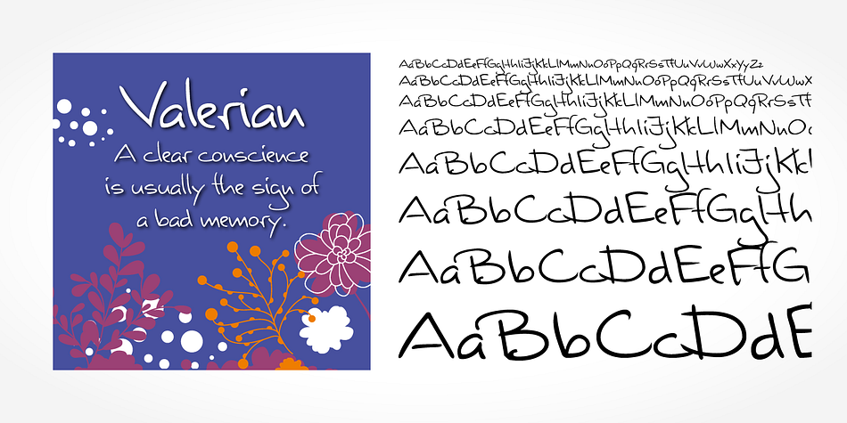 “Valerian Handwriting” is a beautiful typeface that mimics true handwriting closely.