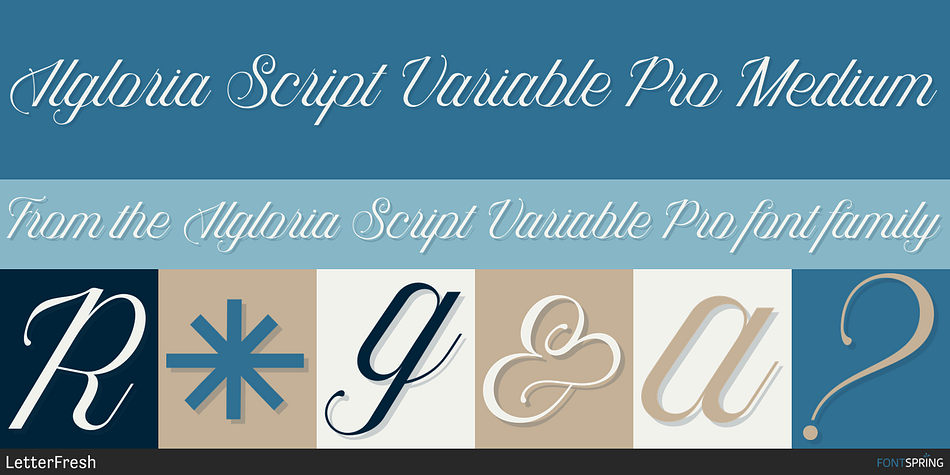 Algloria Script Variable Pro Medium Font