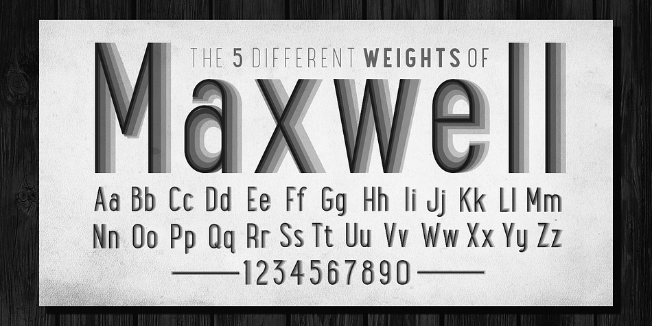 Maxwell font family example.