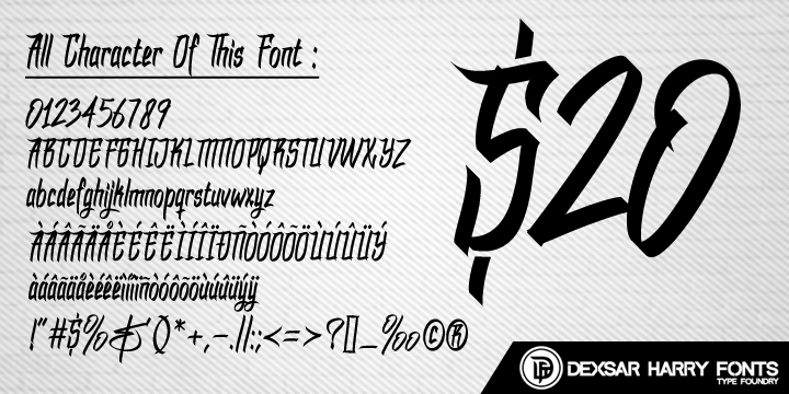 Highlighting the DHF Dexgraffiti Return font family.