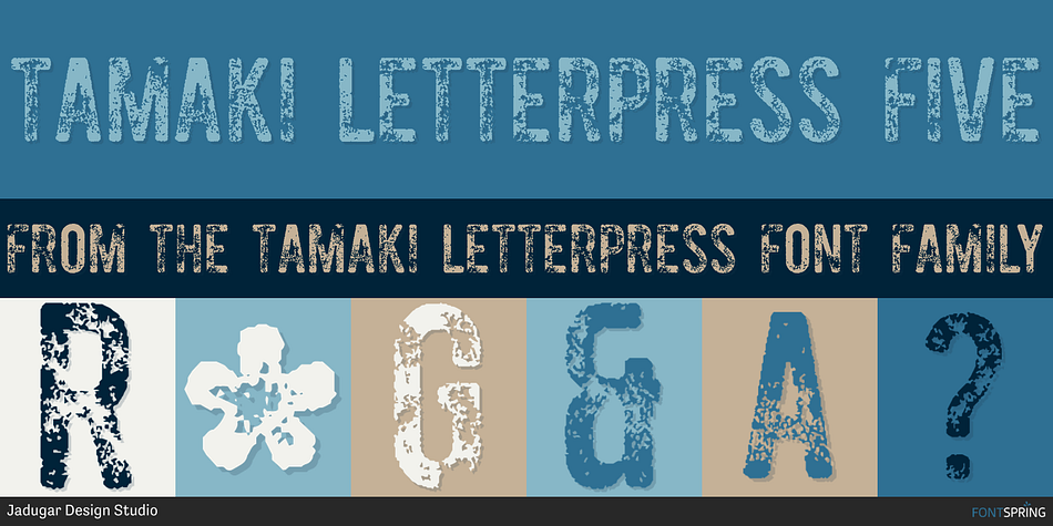 Tamaki Letterpress Five Font