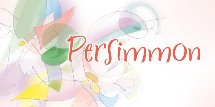Persimmon is elegant and semi-formal with some very unusual letter shapes.