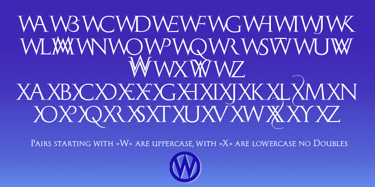 Emphasizing the favorited Monogramma font family.