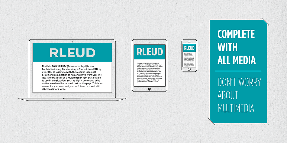 Rleud is a a forty-four font family.