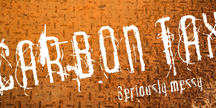 Displaying the beauty and characteristics of the Carbon Tax font family.