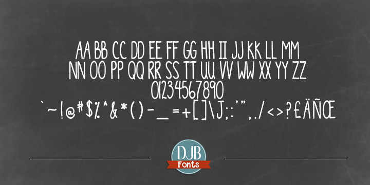 DJB The Generic font family sample image.