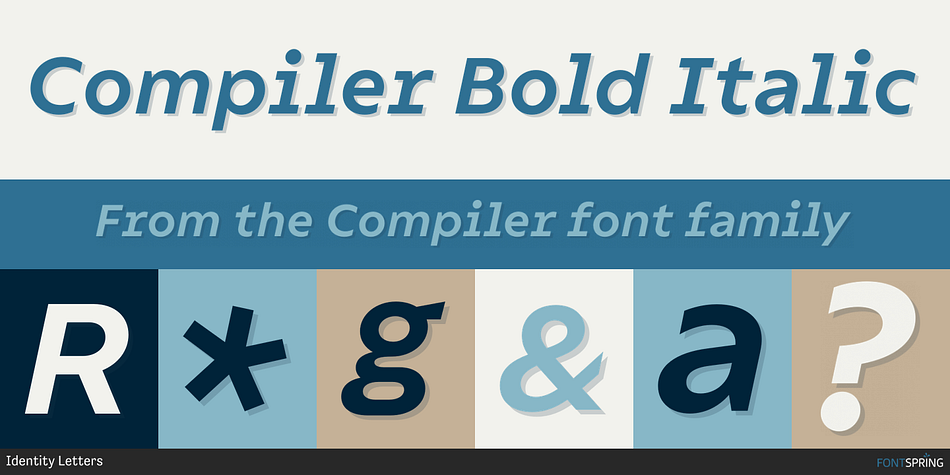 Compiler Bold Italic Font