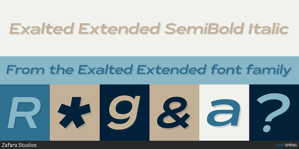 Exalted Extended SemiBold Italic Font