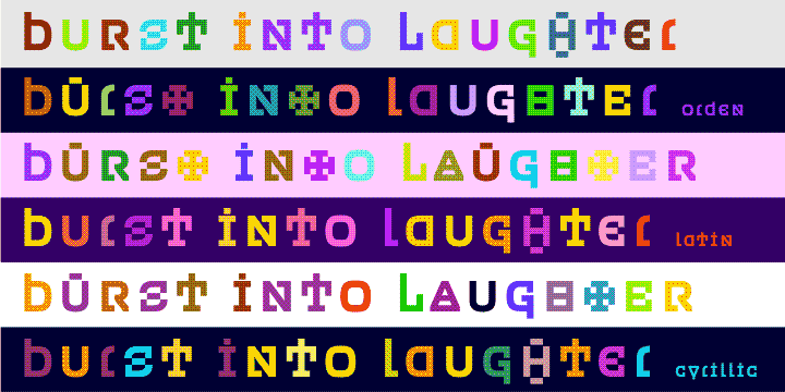 Orden is a genuine Cyrillic typeface, it contains antique Cyrillic letter forms such as d, z, N with a diagonal stroke, symmetrical Y ,× and Ù, rare in modern typography.