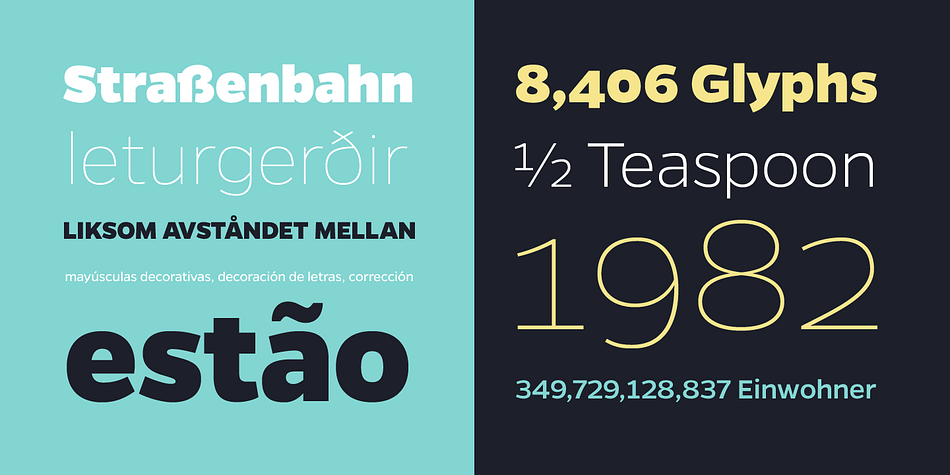 Gentona font family example.