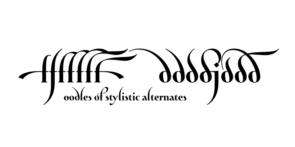 The most straightforward approach is simply to start typing using Maestrale Pro — the extensive OpenType programming will ensure that collisions between extenders are avoided and attractive ligatures are substituted for common glyph combinations.