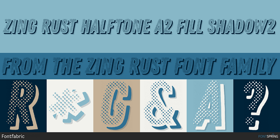 Zing Rust Halftone A2 Fill Shadow2 Font