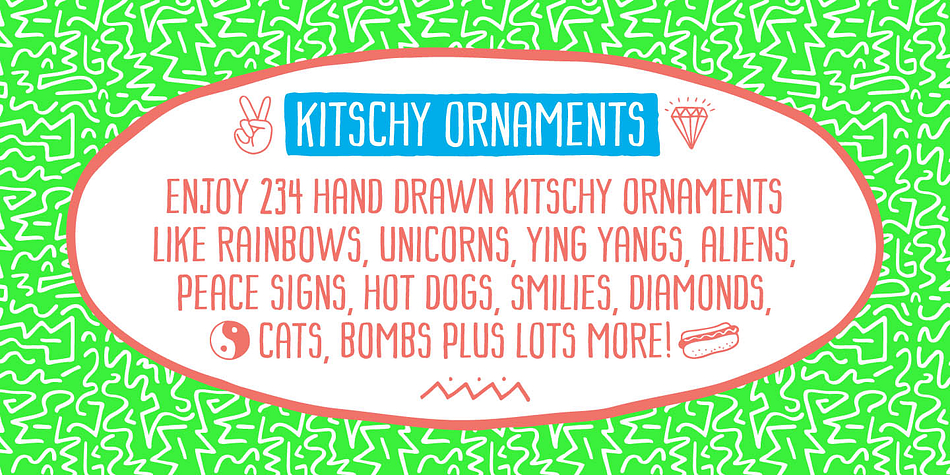 Mimbie features five extra dingbat fonts.