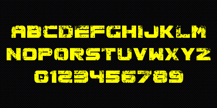 Highlighting the Spac3 destroyed font family.