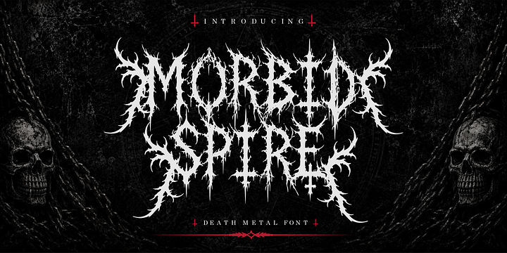 Morbid Spire font family by Cikareotype Studio