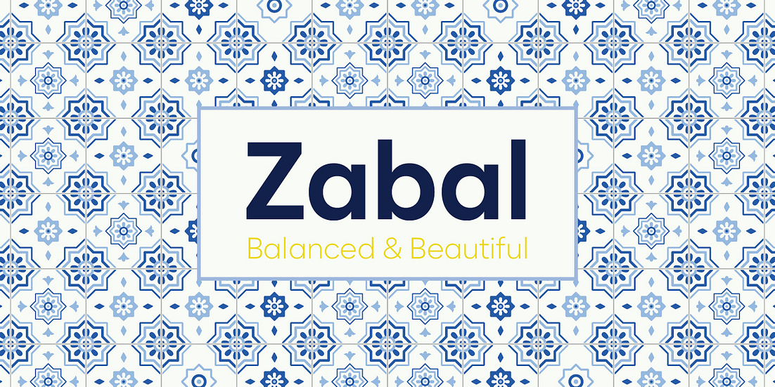 Zabal Font Poster