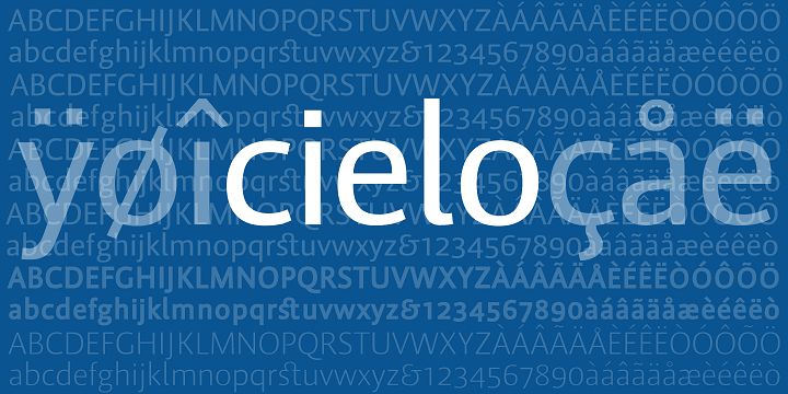 Displaying the beauty and characteristics of the Cielo font family.