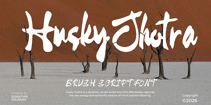 Husky Jhotra font family by Dora Typefoundry