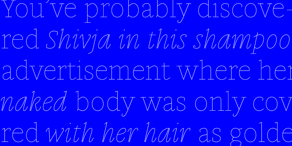 Gauthier Display FY is a a two font family.