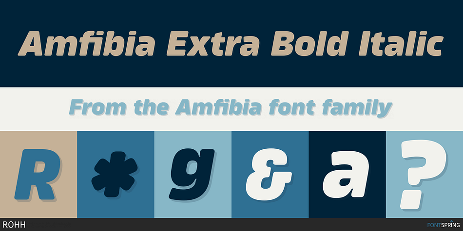 Amfibia Extra Bold Italic Font