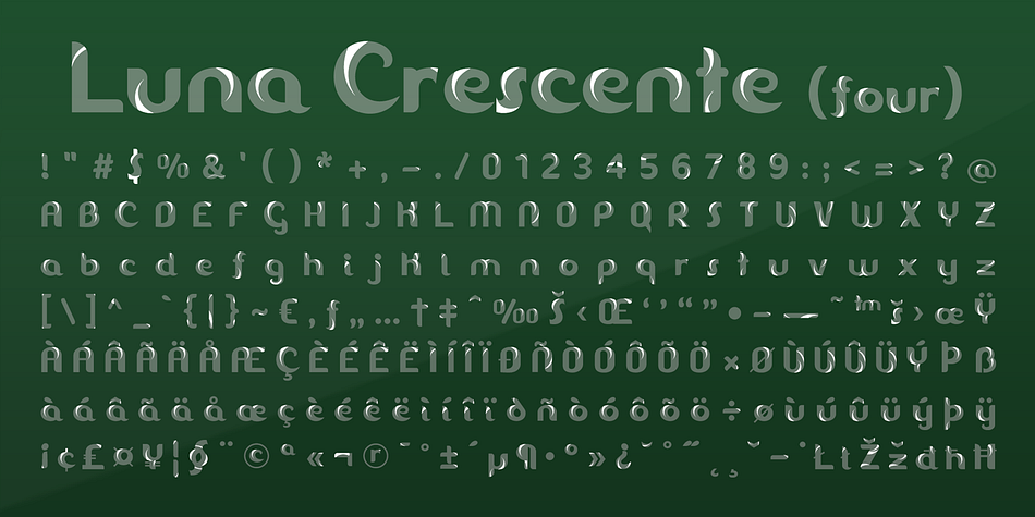 Luna Crescente font family sample image.