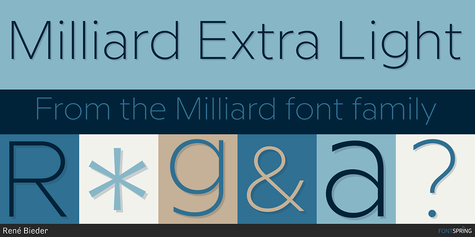Milliard Extra Light Font