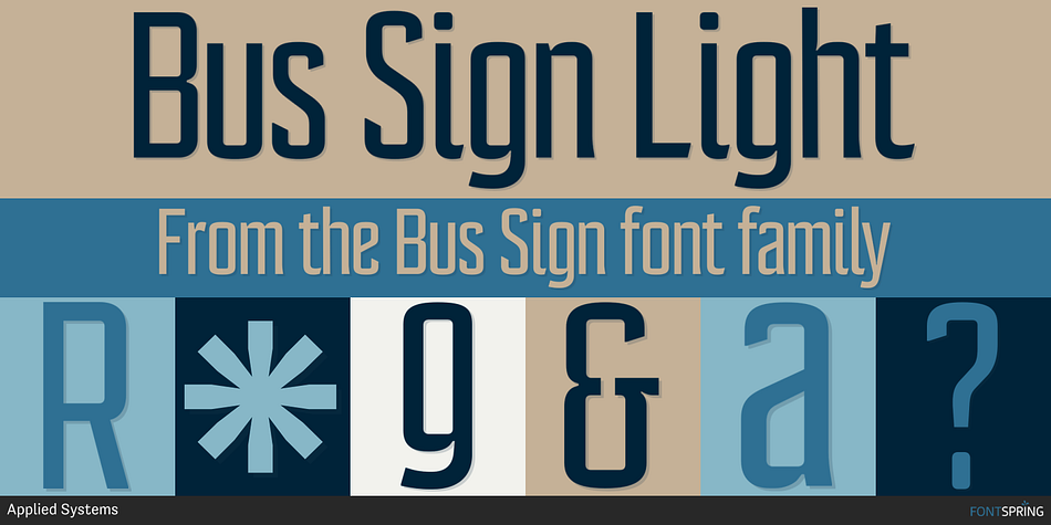 Bus Sign Light Font