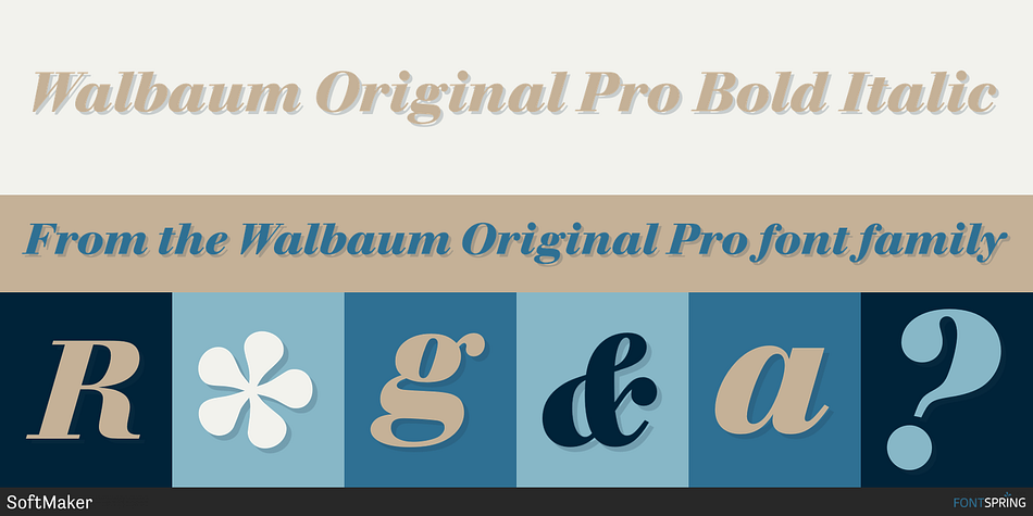 Walbaum Original Pro Bold Italic Font