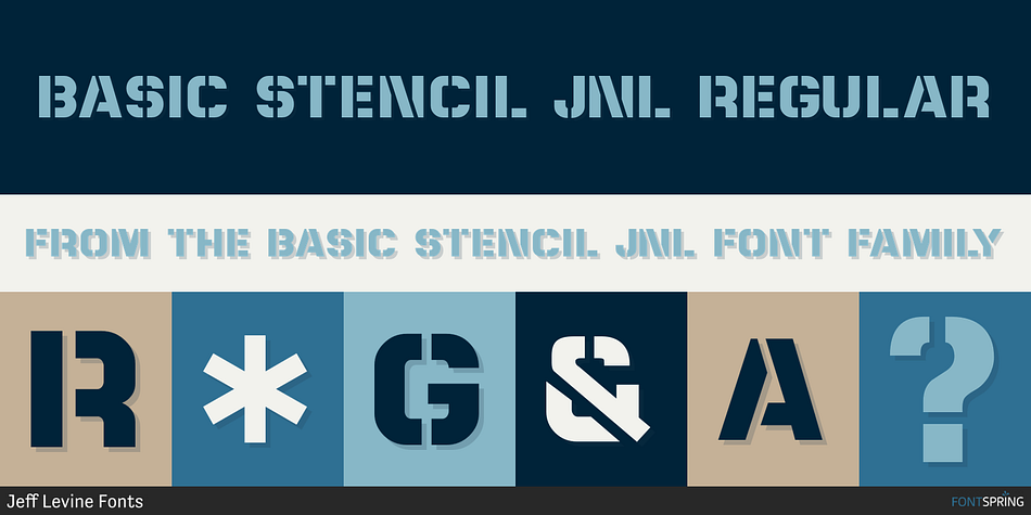 Basic Stencil JNL Regular Font