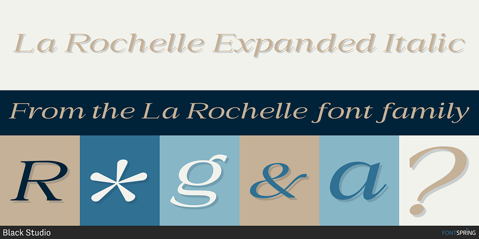 La Rochelle Expanded Italic Font